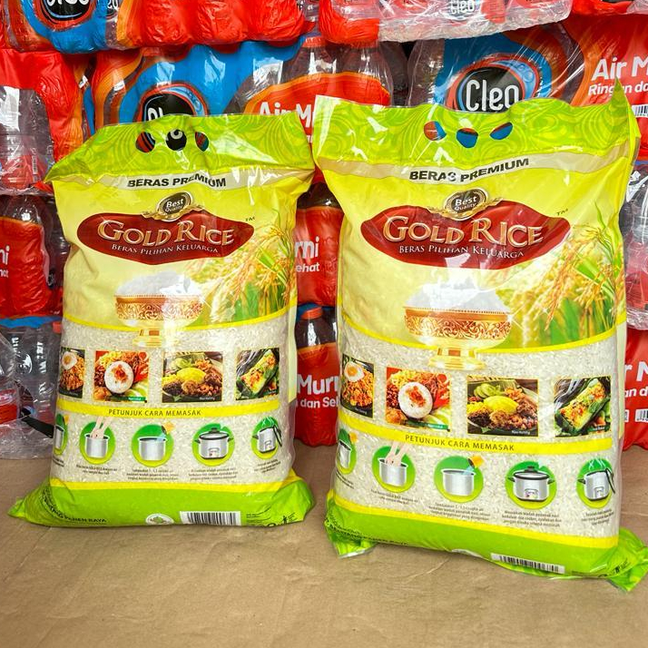 Beras Gold Rice 5 Kg Beras Premium 5kg Beras 5kg (By Cleo)