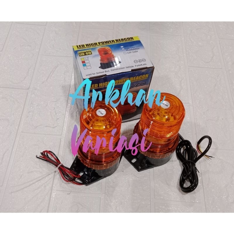 Lampu Blitz Rotary 1 Mode 5 Mode Orange 12 Volt 24 Volt