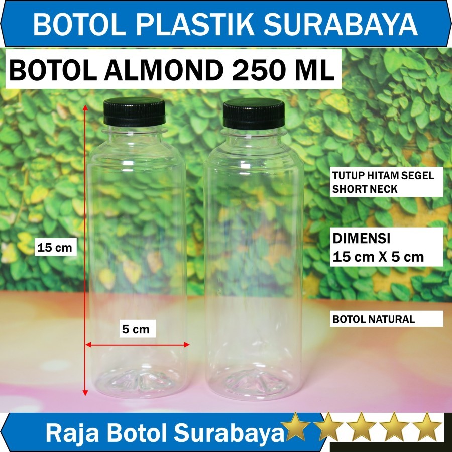 Botol Almond 250ml SN minuman 250 ml alamond250 minuman250 plastik jamu kopi Juice jambu apukat sino