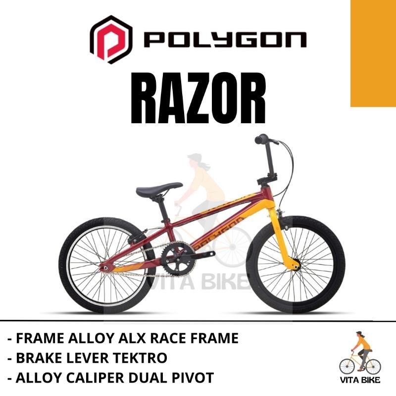 Sepeda BMX Polygon Razor Pro Red 20 Inch