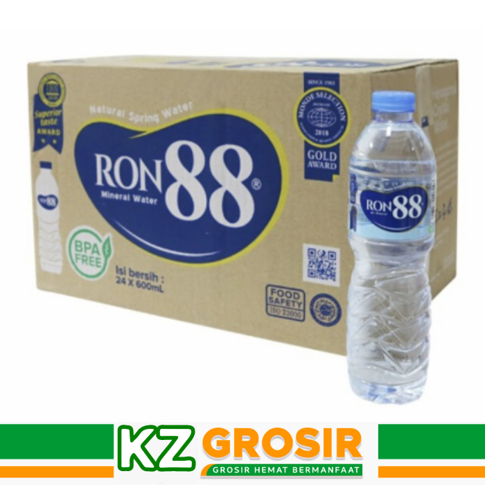 Air Mineral RON 88 Botol 600ml (1 Dus isi 24 Botol)