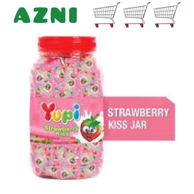 

Yupi Gummy Candy Strawberry Kiss Toples 300 Gram