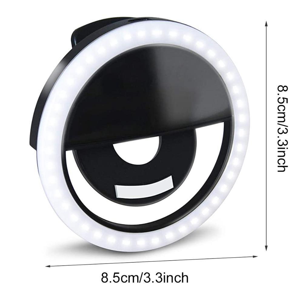 RECOMMENDED RING LIGHT SELFIE LED BATERAI CLIP ON LAMPU HP MINI PORTABLE CHARM EYES VIDEO CALL