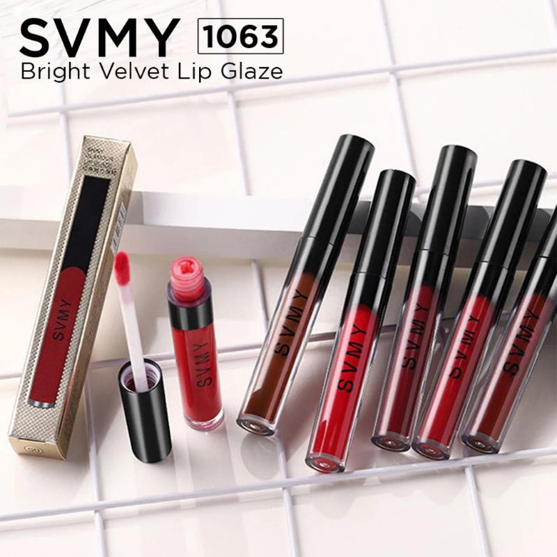 SVMY Lipstick Matte Lip Glaze Halus Lipstik Ringan LA185 SVMY 1063 Lipstick Lipgloss Shiny Glamour W