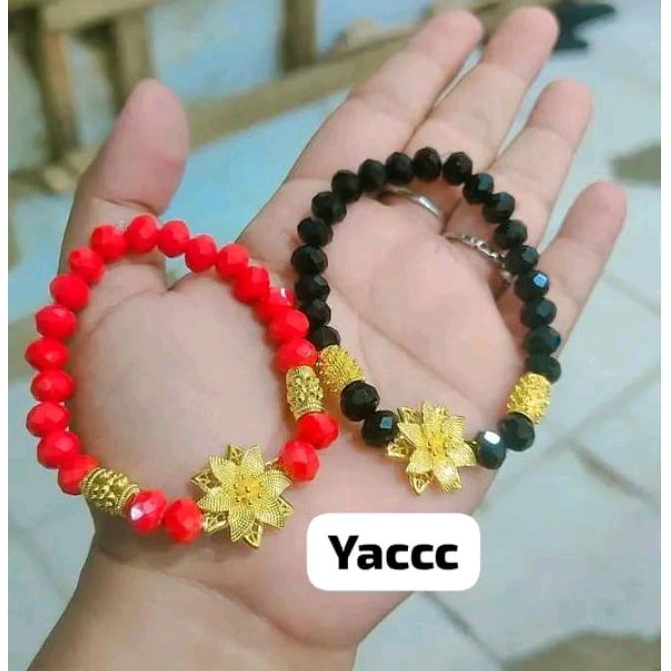Gelang batu Warna Emas Mawar