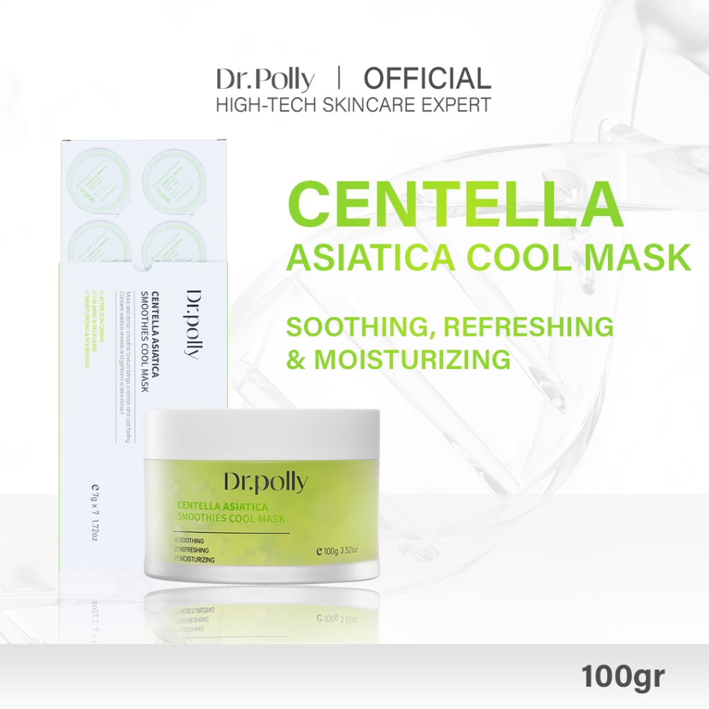【BPOM】Dr.Polly Centella Asiatica Smoothies Cool Mask Masker Menyejukan Menenangkan Kulit melembabkan