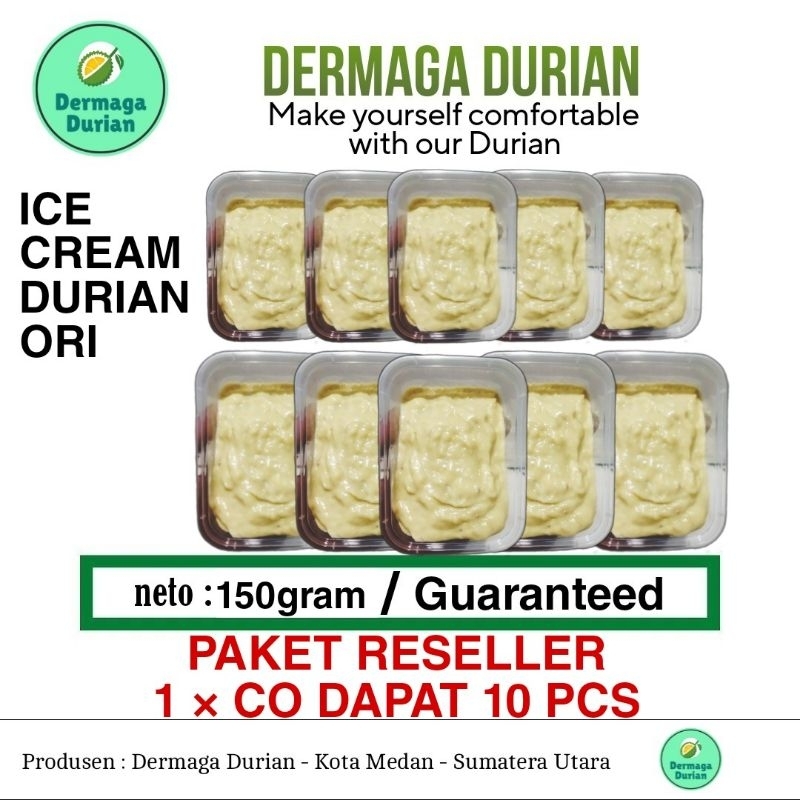 

DERMAGA DURIAN / PAKET RESELLER ICE CREAM DURIAN ORI 10 PCS