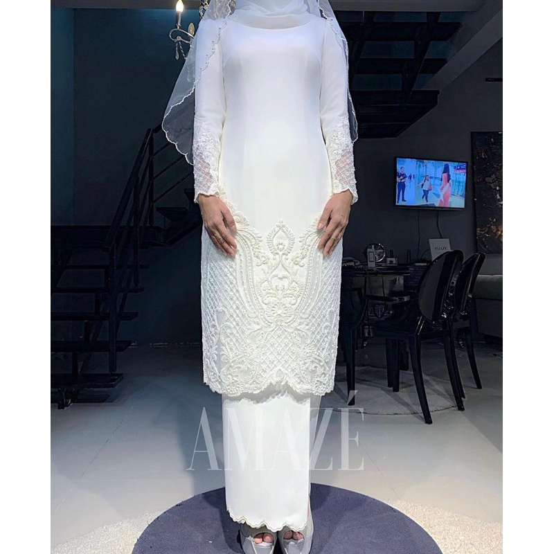 gaun pengantin Muslimah Malaysia gaun walimah gaun akad wedding dress muslimah