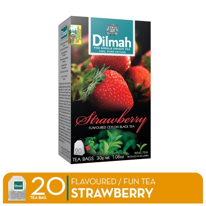 

TEH CELUP PREMIUM DILMAH Fun Tea Strawberry Isi 20pcs Kemasan Tag Tbag Original