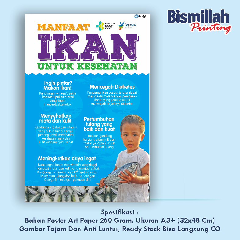 

Poster Kesehatan Manfaat Ikan Untuk Kesehatan