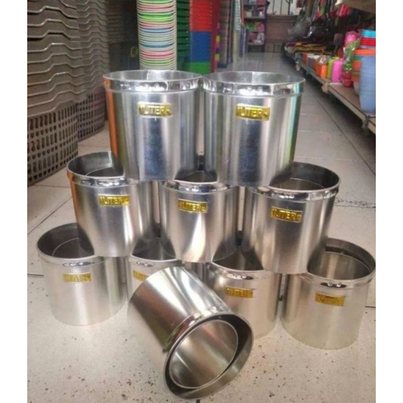 ALAT TAKARAN BERAS / LITERAN BERAS STAINLESS 1 LITER DAN 1/2L