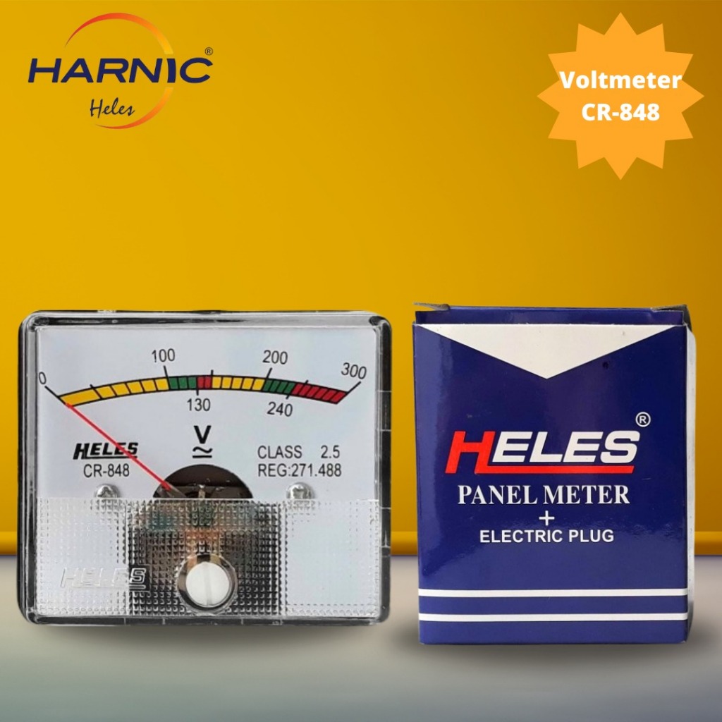 Panel meter colok,Voltmeter  HELES CR 848