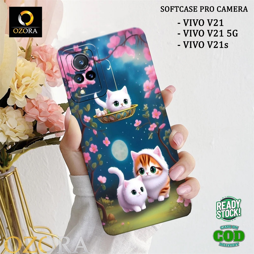 OZORA - Case VIVO V21 / V21 5G / V21s Terbaru - Fashion Case KUCING - Casing Hp VIVO V21 / V21 5G / 