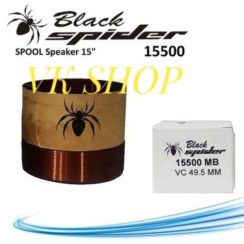 Spool voice Coil Spul Speaker 15 inch Black Spider 15500 VC 49.5MM 15"
