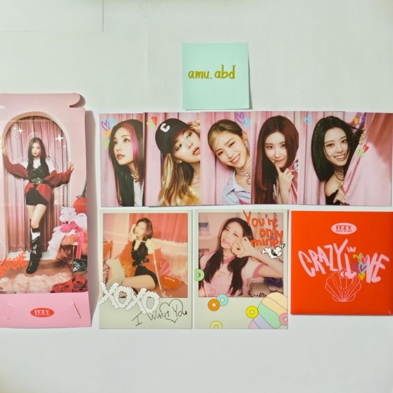 (READY) ITZY Crazy in Love PC OFFICIAL Album Inclusions, POB Gift, Special Cards, POLA, OOTD Standin