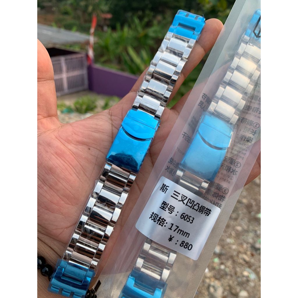 Strap Tali Jam Tangan Rantai Silver Stainless Steel Swatch 17MM Aftermarket
