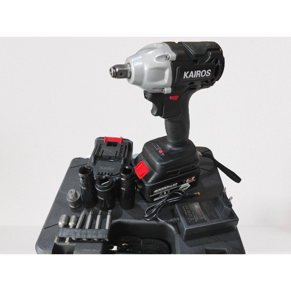 Impact wrench Cordless 21V 2 baterai mesin impact buka baut bor impact baterai inpek pembuka baut Co