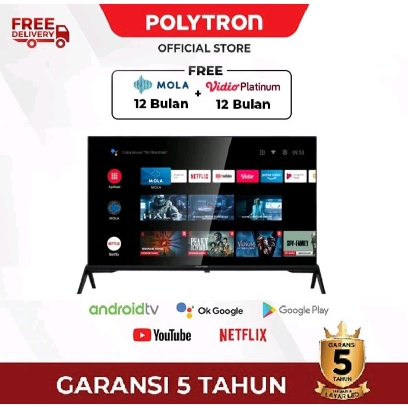 android tv polytron 32 inch 40 inch 43 inch