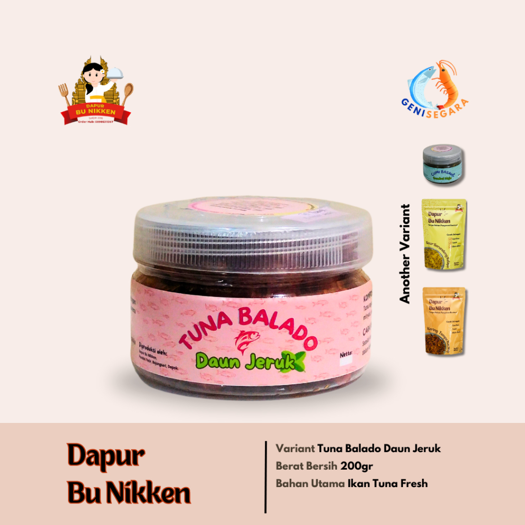 

Tuna Balado Daun Jeruk 200 gram - Sambal Asli Dapur Bu Nikken