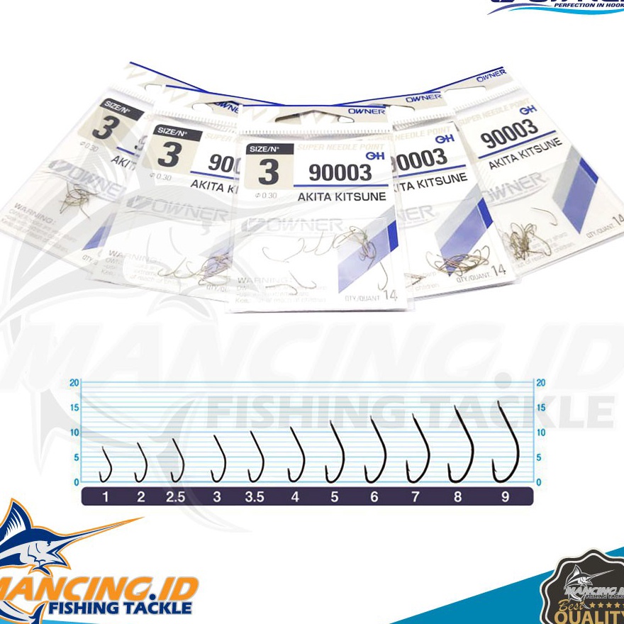 ✤Promo✤ Owner Akita Kitsune 90003 Hook Mata Kail Pancing Made in Japan