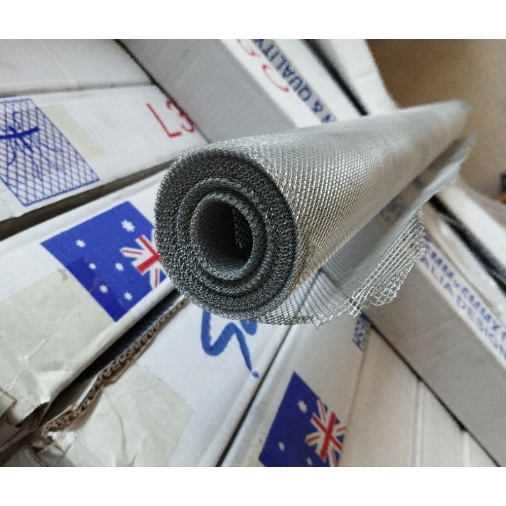 ✤Ready Stock✤ Kawat Parabola Alumunium Kawat Nyamuk Alumunium Silver Per Roll