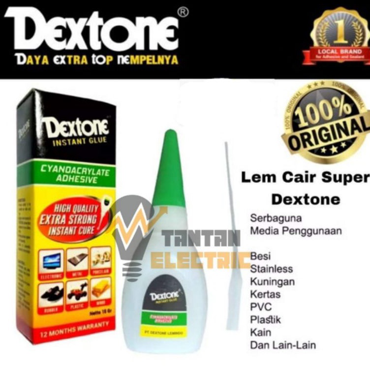 

Ready Stok Lem Power Glue Lem Cair Dextone 15g / Lem Instan Glue / Lem Cair Korea
