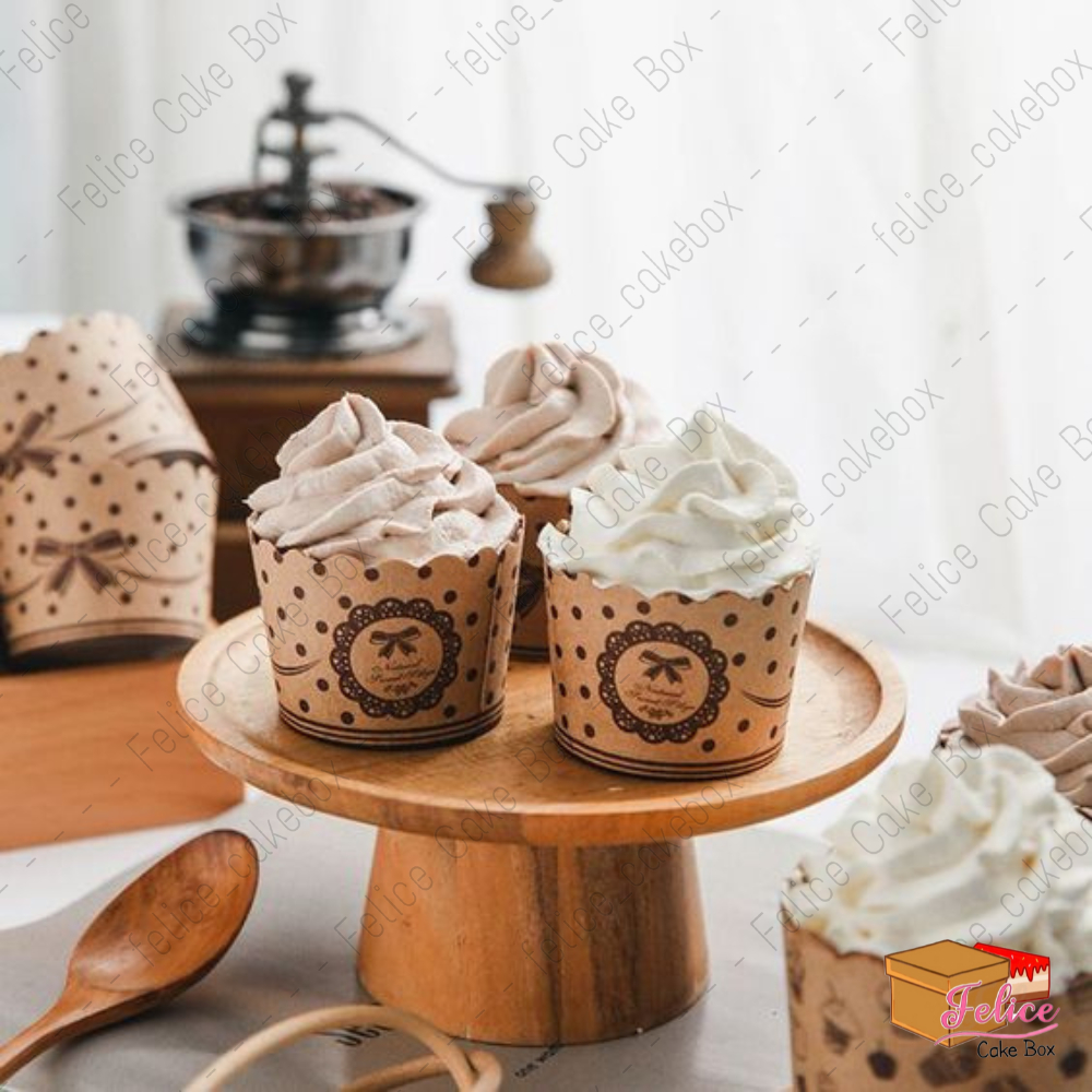 PAPER MUFFIN CUP CASE isi 50 pcs / ALAS KERTAS KRAFT MUFFIN / CUP MUFFIN / PAPER CUPCAKE KECIL / ALA
