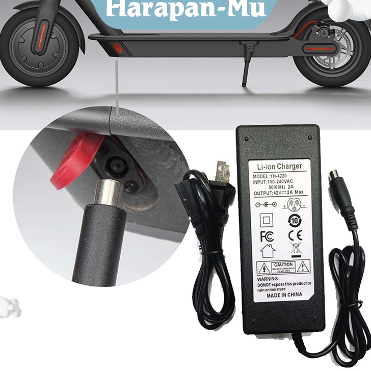 ✴SALE✴ Charger Scooter 42V Adapter Charger Baterai 42V 2A Smart Wheel Hoverboard Skuter Scooter Char