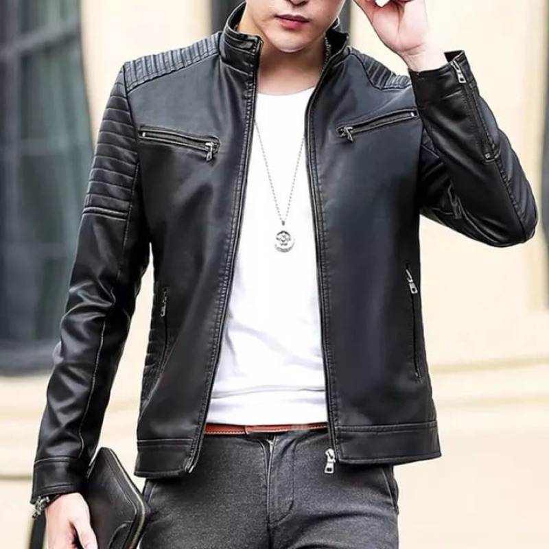 JAKET KULIT ASLI PRIA/JAKET KULIT MOTOR PRIA
