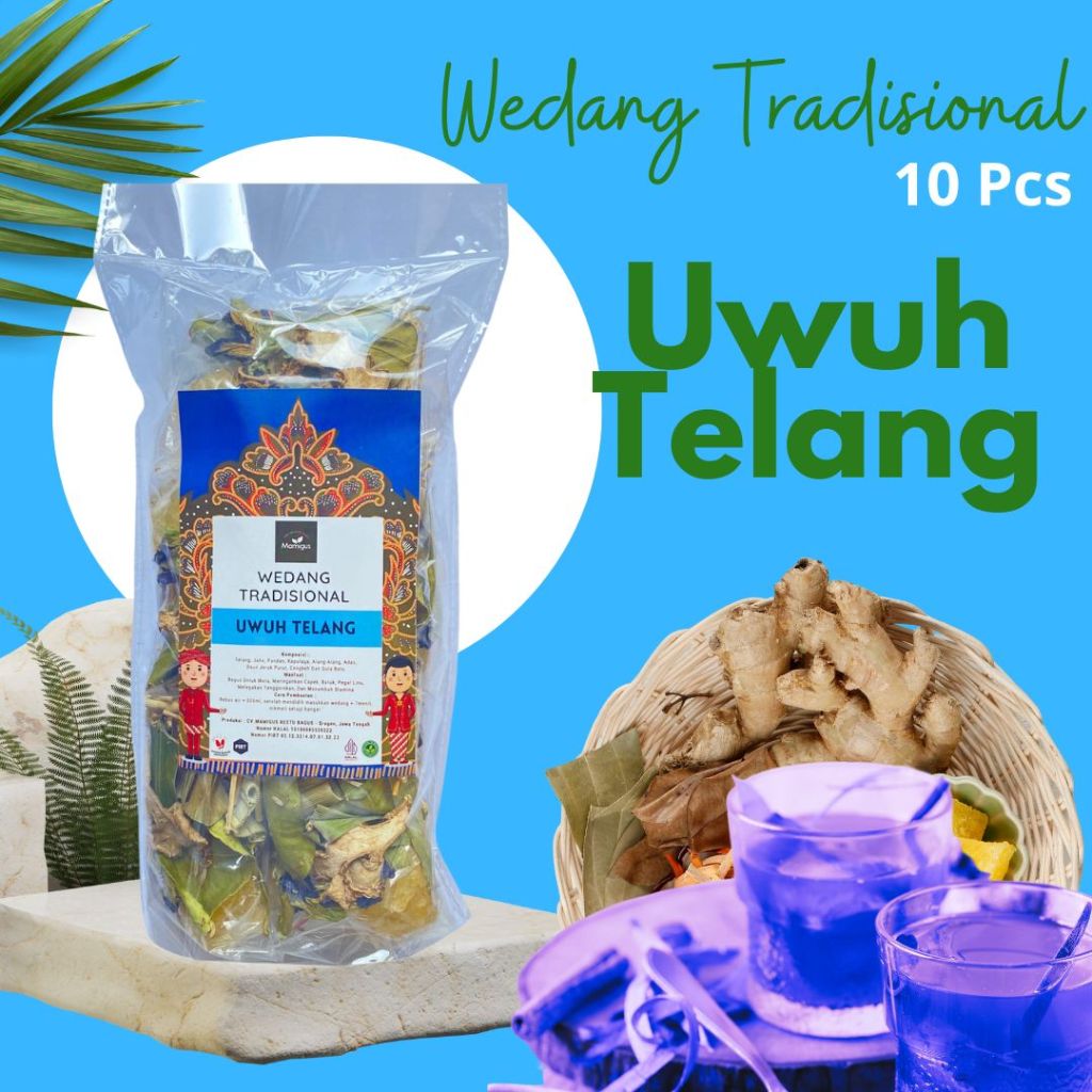 

PACK Wedang UWUH BUNGA TELANG Lengkap Gula Batu Khas Mamigus 10Bungkus