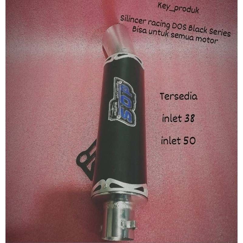 Silincer Racing DOS Muffler Black Series SARINGAN FULL inlet 38/50