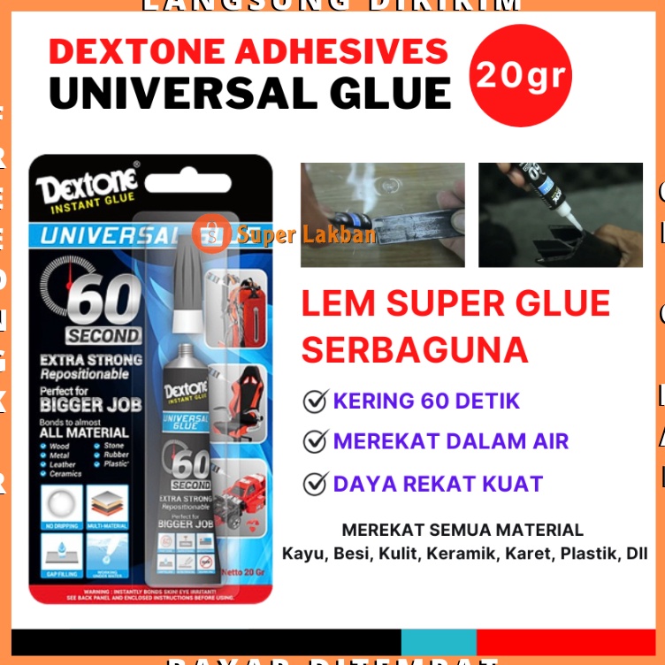 

Terbatas Dextone Instant Glue Super Strong Universal Glue Gel Lebih Kental Aman Daya Rekat Lebih Kuat