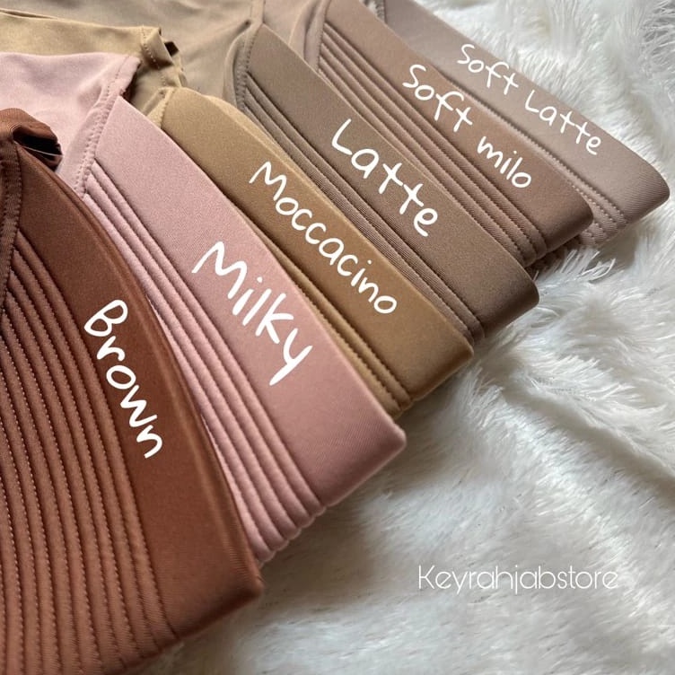 Hijab Sporty | Hijab Instan | Hijab Sport Polos Spandek jersey Polos (Pet Lebar) Free Pouch pet teba