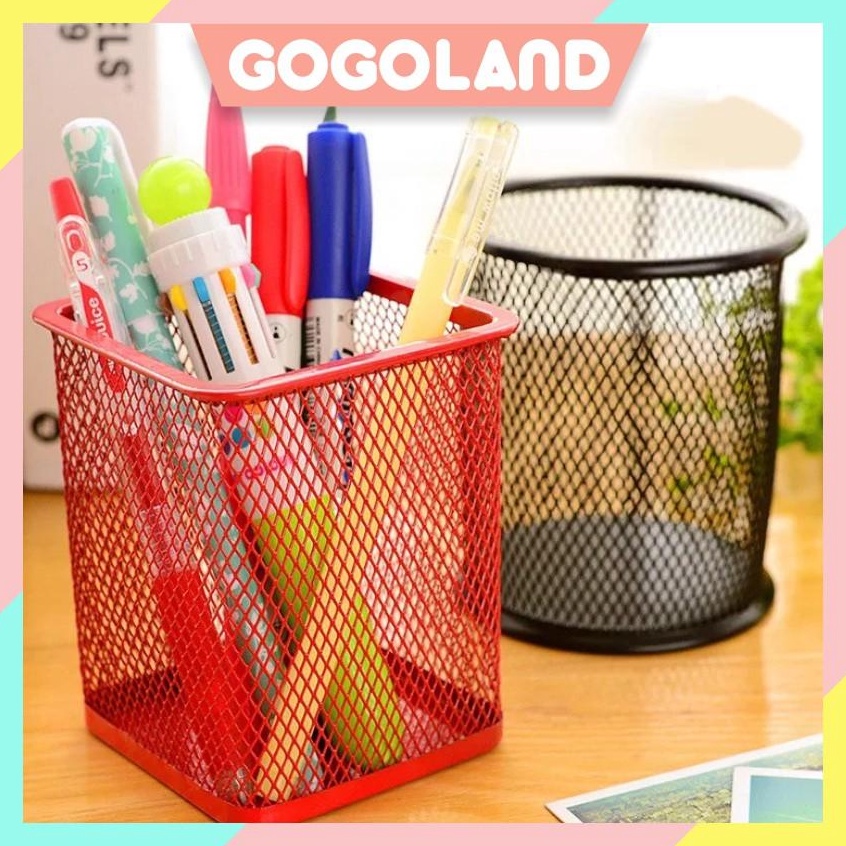 

Produk ⭐Gogoland⭐ Tempat Pen / Pensil Keranjang Jaring Besi Hitam/Warna R010