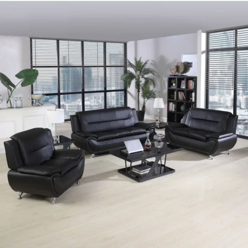 sofa kulit model 321- sofa kantor bahan kulit premium