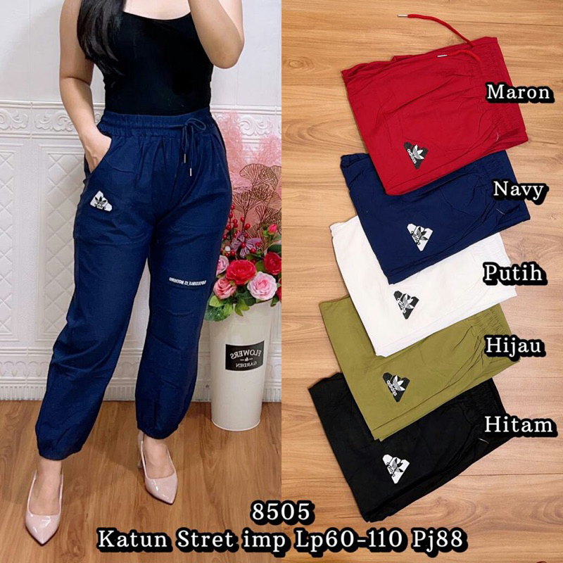 celana joger katun stretch import 8501-8505