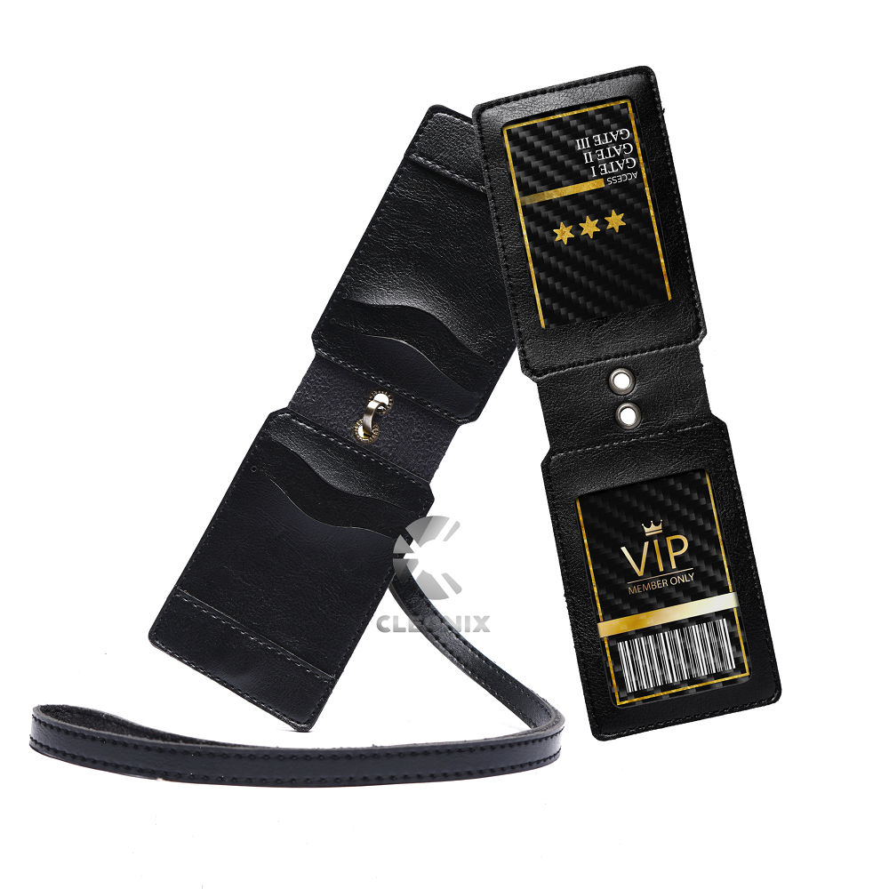 

ID Card Newbie Holder - Name Tag Holder Memiliki 3 Slot Kartu Bahan PU Leather Premium Tersedia 2 Warna Coklat dan Hitam