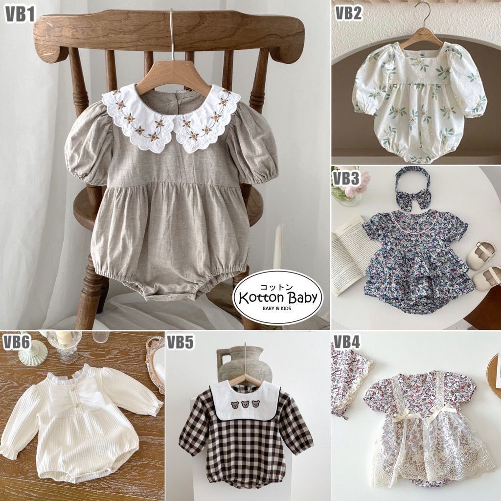 0-18bln PAKAIAN BAYI [Premium impor] BAJU ANAK JUMPER JUMPSUIT ROMPER PEREMPUAN kotton baby catalog 