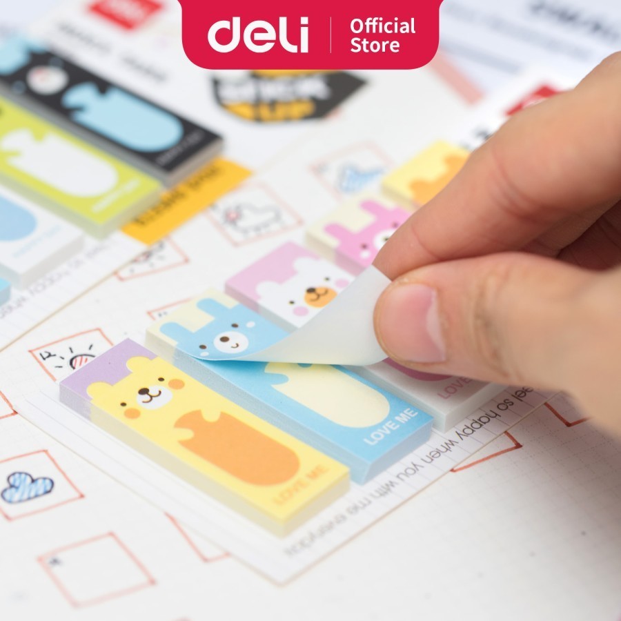 

Memo Indeks Deli EA64002 Paper Index Tabs 45×15mm 5×30sheet