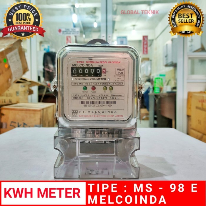 kWh Meter Listrik PLN 1P Meteran Pembanding 1 Phase Kos Kosan KWH Meter Meteran Listrik  MS-98E 1 Ph
