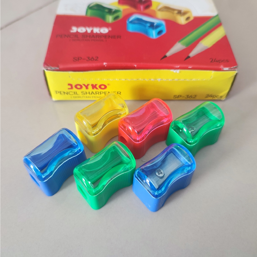 

6 PCS - Rautan Pensil Joyko SP-362 - Serutan Joyko - Warna Random