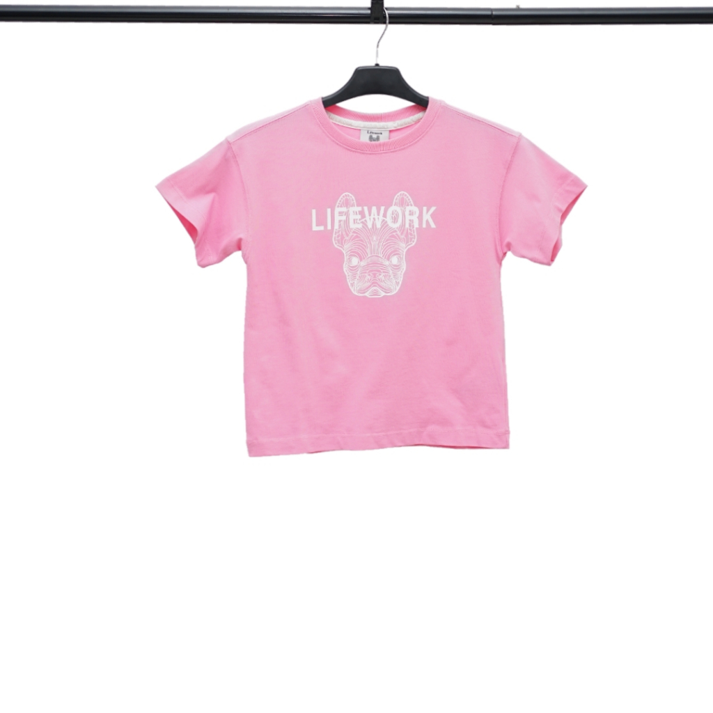 LIFEWORK Pink White Head Kids Tshirt Authentic / Kaos Anak Branded Lifework Merah Muda LW Original