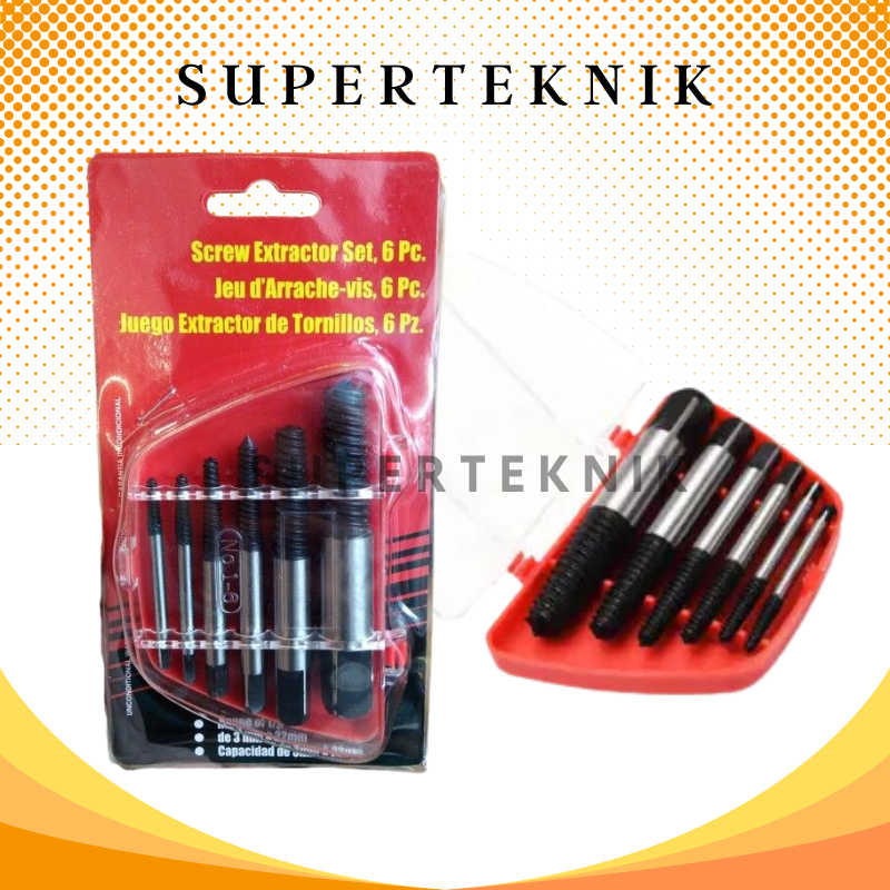 Hand Tap Balik Set Screw Extractor Set 6 pcs / Hand Tap Balik Set / Screw Extractor Set 6 Pcs / Tap 