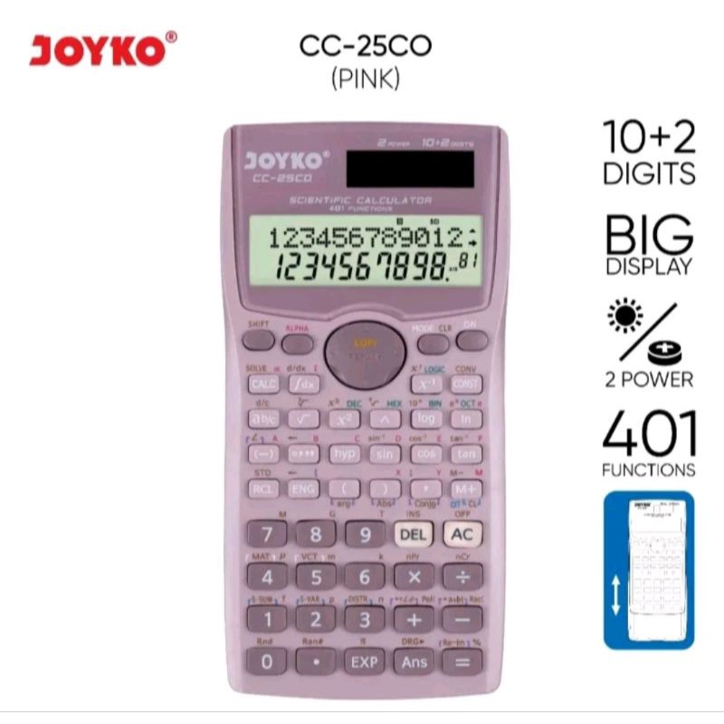 

SCIENTIFIC CALCULATOR/KALKULATOR ILMIAH JOYKO CC-25CO