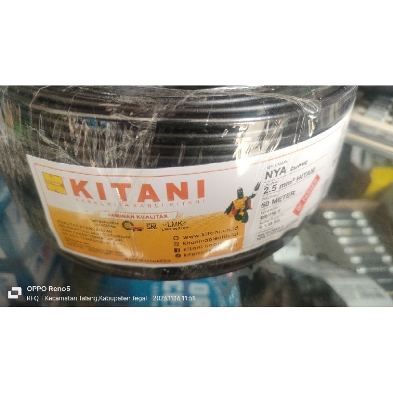 kabel kitani NYA 2,5 MTR