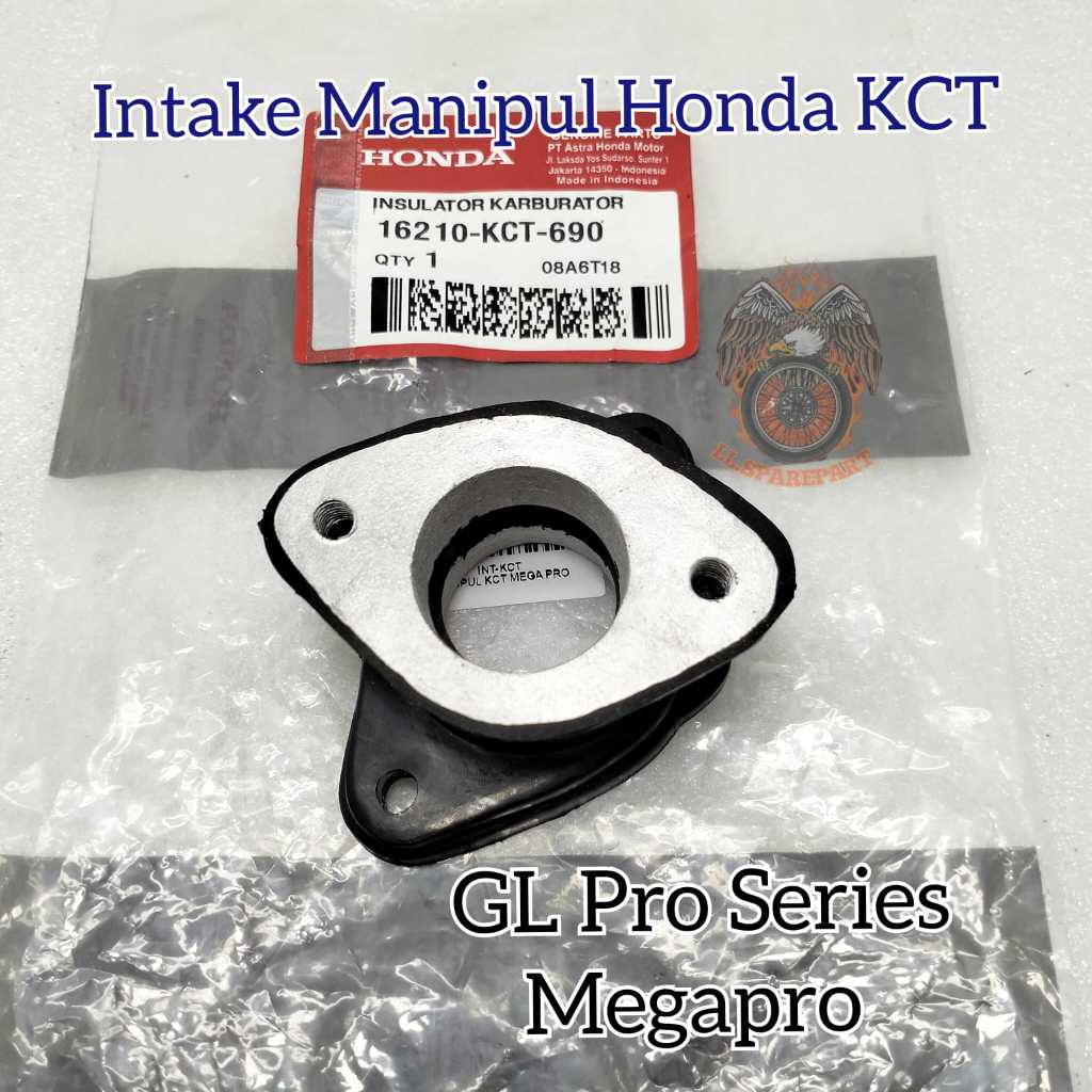 Intake Manipul Honda Intek Manipol Karet Asli Original Megapro GL Pro Series Intex Miring Manipold K