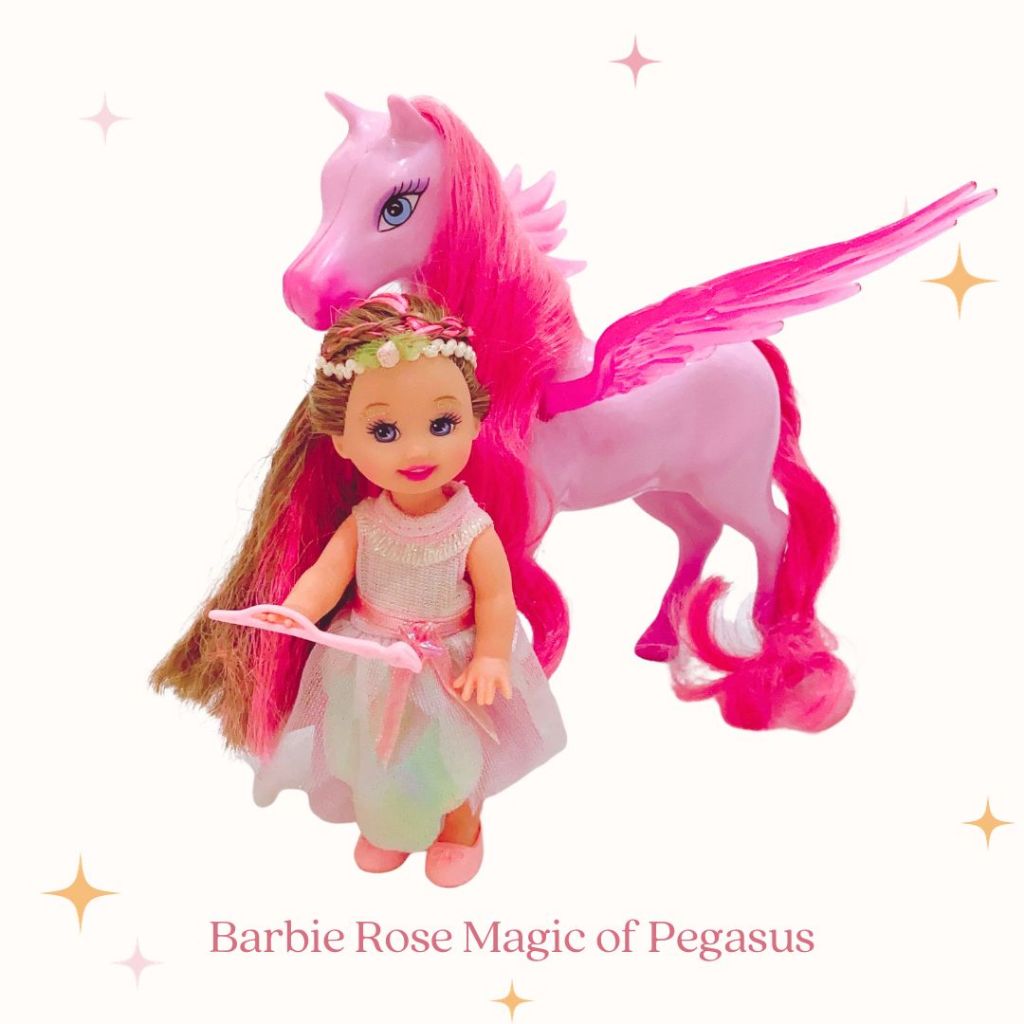 Boneka Barbie Magic of Pegasus Kelly Rose dan Kuda Pegasus Pink Boneka Barbie Movie Original dan LAN
