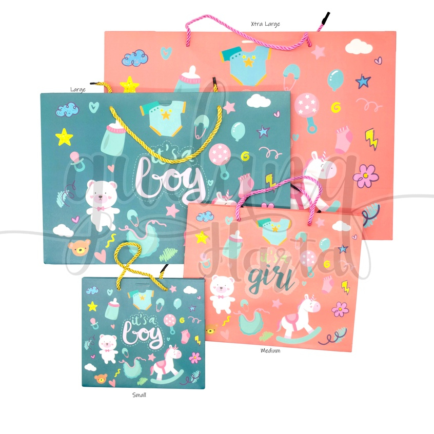 

Paper Bag Baby Shower Gender Goodie Bag Tas Kado Bayi GH 507112