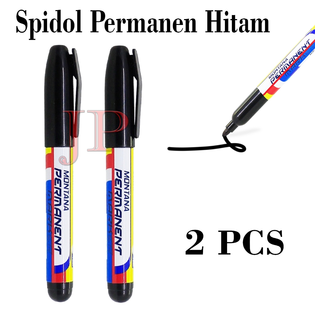 

2 PCS - Spidol Permanen Hitam Montana MP-11 / Spidol Permanent Marker Hitam - Bisa di isi ulang