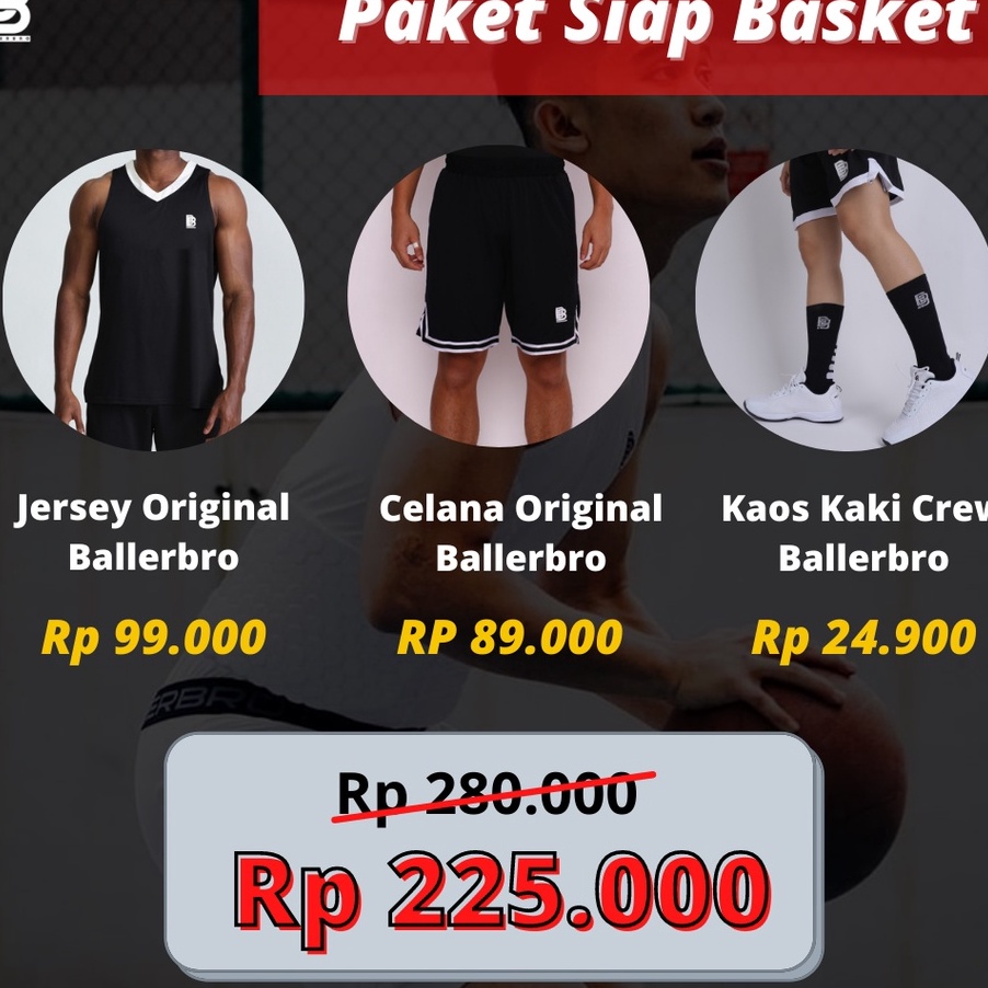 ✴Termurah✴ Paket Siap Basket Ballerbro - Ballerbro Basketball Set